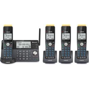 VTech IS8128-41 DECT 6.0 Cordless Phone System 4 Handset 2300ft Range Bluetooth